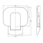 MEREO Sedátko do sprchy, duroplast, biele