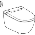Geberit AquaClean Alba kompletné závesné WC: Keramika WC: biela/KeraTect, Dizajnový kryt: biela