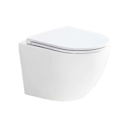 WC závesné kapotované, Smart Flush RIMLESS, 495x360x370, keramické, vr. sedátka, biela, CSS113S