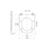 WC závesné kapotované, Smart Flush RIMLESS, 490x360x370, keramické, vr. sedátka, biela, CSS123