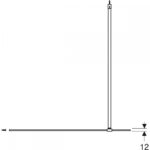 Pevná stena typu Walk-in GEO: L=118.5–120cm, H=200cm, T=12cm, Geberit