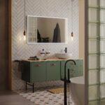 Nimco LED zrkadlo 800x700 mm, hliník/čierna