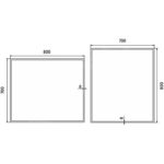 Nimco LED zrkadlo 800x700 mm, hliník/čierna