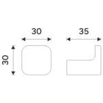 Nimco MAYA Háčik na uterák, matná čierna