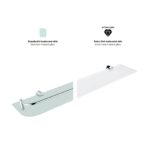 Polička 200mm, matné sklo/chróm