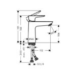 HG Talis E Umývadlová stojánková batéria 110, matná čierna
