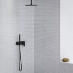 Podomietková batéria Ravak Eleganta, s prepínačom a setom, pre R-BOX, matná čierna