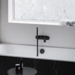 Podomietková batéria Ravak Eleganta, s prepínačom a setom, pre R-BOX, matná čierna