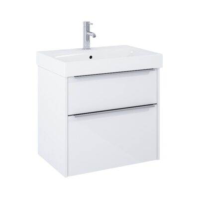 Jika PURE Skrinka s 2 zásuvkami vr. umývadla 60 cm, biela lesklá