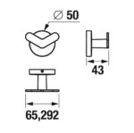 Jika MIO STYLE Dvojitý háčik na uteráky, čierny matný