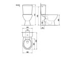Lyra Plus WC nádrž rimless, bočný prívod vody 3/8", vr. splachovacieho mechanismu