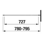 Jika NION Pevná stena 800 mm, strieborný lesklý profil/číre sklo - JIKA perla GLASS