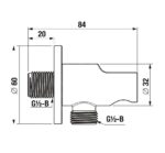 Jika MIO STYLE Pripojenie sprchovej hadice s držiakom ručnej sprchy, čierna matná