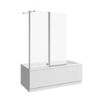 Jika NION Vaňová zástena 1150 mm Ľ/P, strieborný lesklý profil/číre sklo s úpravou Jika perla GLASS