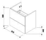 Jika MIO Skrinka pod umývadlo, 610x448 mm, jaseň