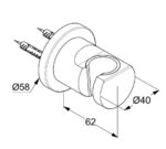Kludi NOVA FONTE Držiak sprchy, čierna matná