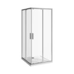 Jika NION Sprchový kút 800 mm štvorec, stieborný lesklý profil/číre sklo s úpravou JIKA perla GLASS