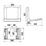 Jika TIGO Sprchové sedadlo 370x260 mm, sklopné so softclose, biela