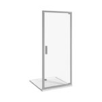 Sprchové dvere pivotové 800 mm Jika NION, Ľ/P, strieborný lesklý profil/číre sklo, Jika perla GLASS