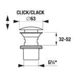 Jika MIO STYLE Umývadlová výpusť CLICK-CLACK 5/4", černá matná
