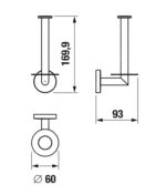 Jika MIO STYLE Držiak náhradného toaletného papiera, čierna matná