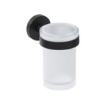 Jika MIO STYLE Držiak kefiek a pasty, matné sklo/čierna matná