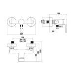 Jika MIO Sprchová nástenná batéria bez sprchovej sady, chróm