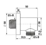 Jika MIO STYLE Pripojenie sprchovej hadice, čierna matná