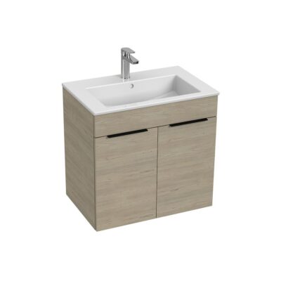 Jika CUBE Skrinka s umývadlom 650×430 mm, 2 dvere, jaseň