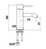 Jika MIO STYLE Umývadlová batéria bez výpuste, prietok 5 l/min, čierna matná