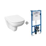 SET Závesné WC DEEP by JIKA a rámový podomietkový modul, biela