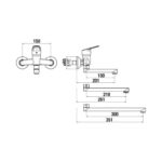 Jika TALAS TRENDY Umývadlová nástenná batéria s ramienkom 150 mm, chróm