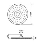 Jika MIO STYLE Hlavová sprcha ∅250 mm, 1 funkcia, čierna matná