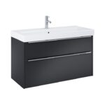 Jika PURE Skrinka s 2 zásuvkami, vr. umývadla 1000x440 mm, čierna matná