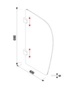 Jika SPLIT Urinálová deliaca stena, vr. montážneho príslušenstva, tmavošedá