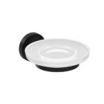 Jika MIO STYLE Držiak so sklenenou mydelničkou, čierna matná/matné sklo