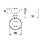 Jika MIO STYLE Držiak so sklenenou mydelničkou, matné sklo/chróm