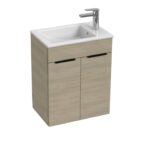 Jika CUBE Skrinka s umývadlom 500x340 mm, 2 dvere, jaseň