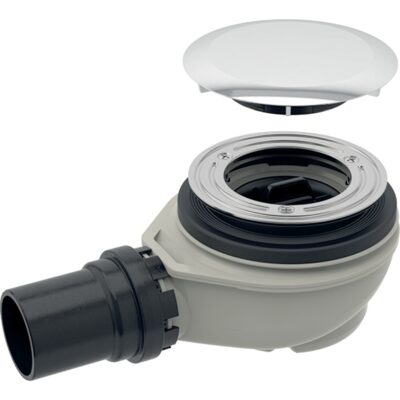 Vaničkový sifón Uniflex 90mm, sada s krytkami (pre vaničku s otvorom ø 90 mm), chróm