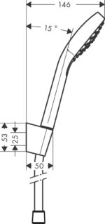 HG Croma Select E Sprchový set 110 1jet so sprchovou hadicou 1250 mm, chróm