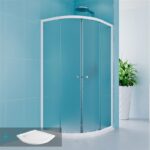 MEREO Kora Lite Sprchový kút 90x90x185cm, s vaničkou a príslušenstvo, biela/sklo Grape