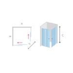 MEREO Kora Lite Sprchový kút 90x90x185cm, s vaničkou a príslušenstvo, biela/sklo Grape