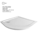 MEREO Kora Lite Sprchový kút 90x90x185cm, s vaničkou a príslušenstvo, biela/sklo Grape