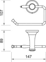 Záves toaletného papiera Ferro ANTICA, bronz