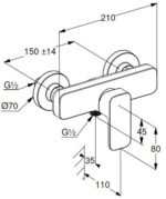 Kludi RENON sprchová jednopáková batéria, chróm