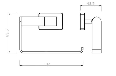 Záves toaletného papiera Ferro GRETA, chróm
