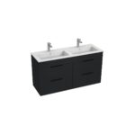 Jika CUBE Skrinka s umývadlom 1200×430 mm, 4 zásuvky, matný antracit