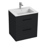 Jika CUBE Skrinka s umývadlom 550x430 mm, 2 zásuvky, matný antracit