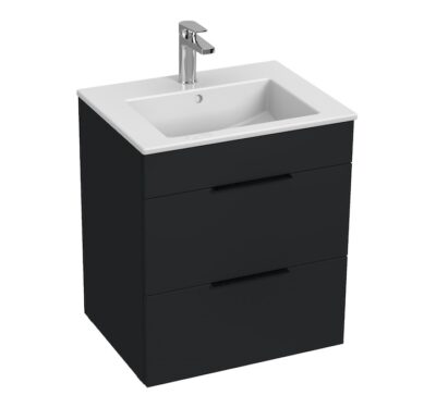Jika CUBE Skrinka s umývadlom 550x430 mm, 2 zásuvky, matný antracit