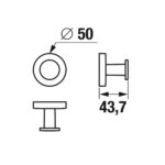 MIO STYLE Háčik na uteráky, čierna matná